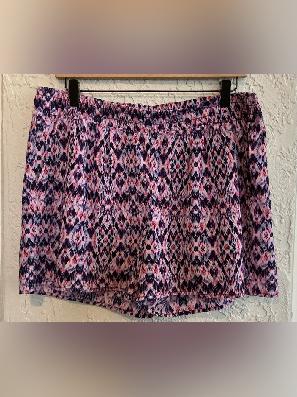 a.n.a Printed Pink , Purple & Navy Casual Women's Shorts